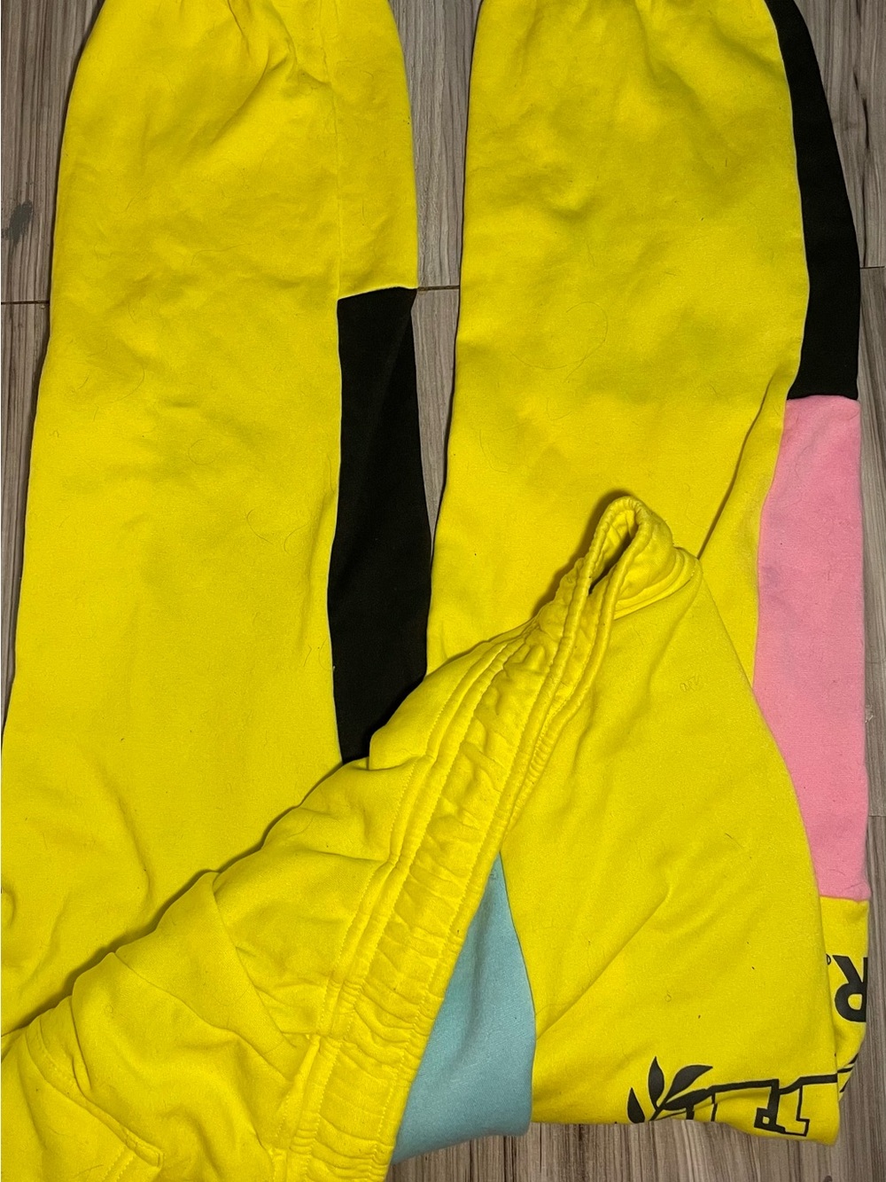 Reason Clothing Yellow Hustler Colorblock Sweatpants Joggers Mens Size XL